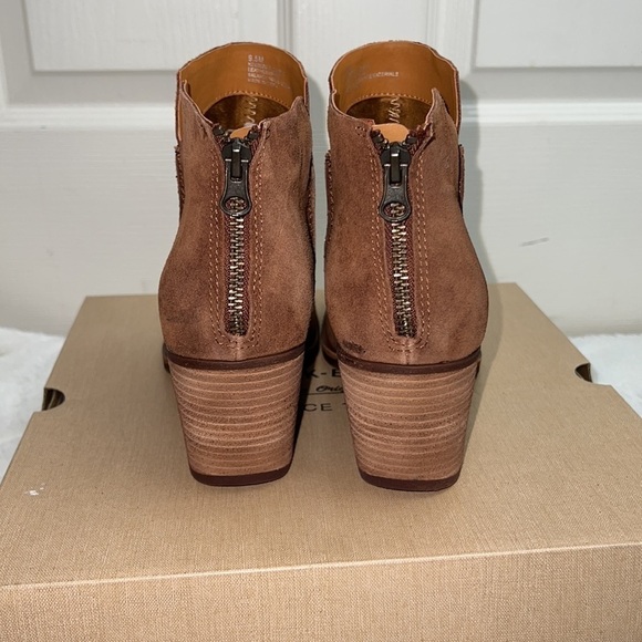 Kork-Ease Suede Leather Chandra Bootie Chunky Heel Boot Tan Brown Sz 9.5, NIB - Picture 10 of 16